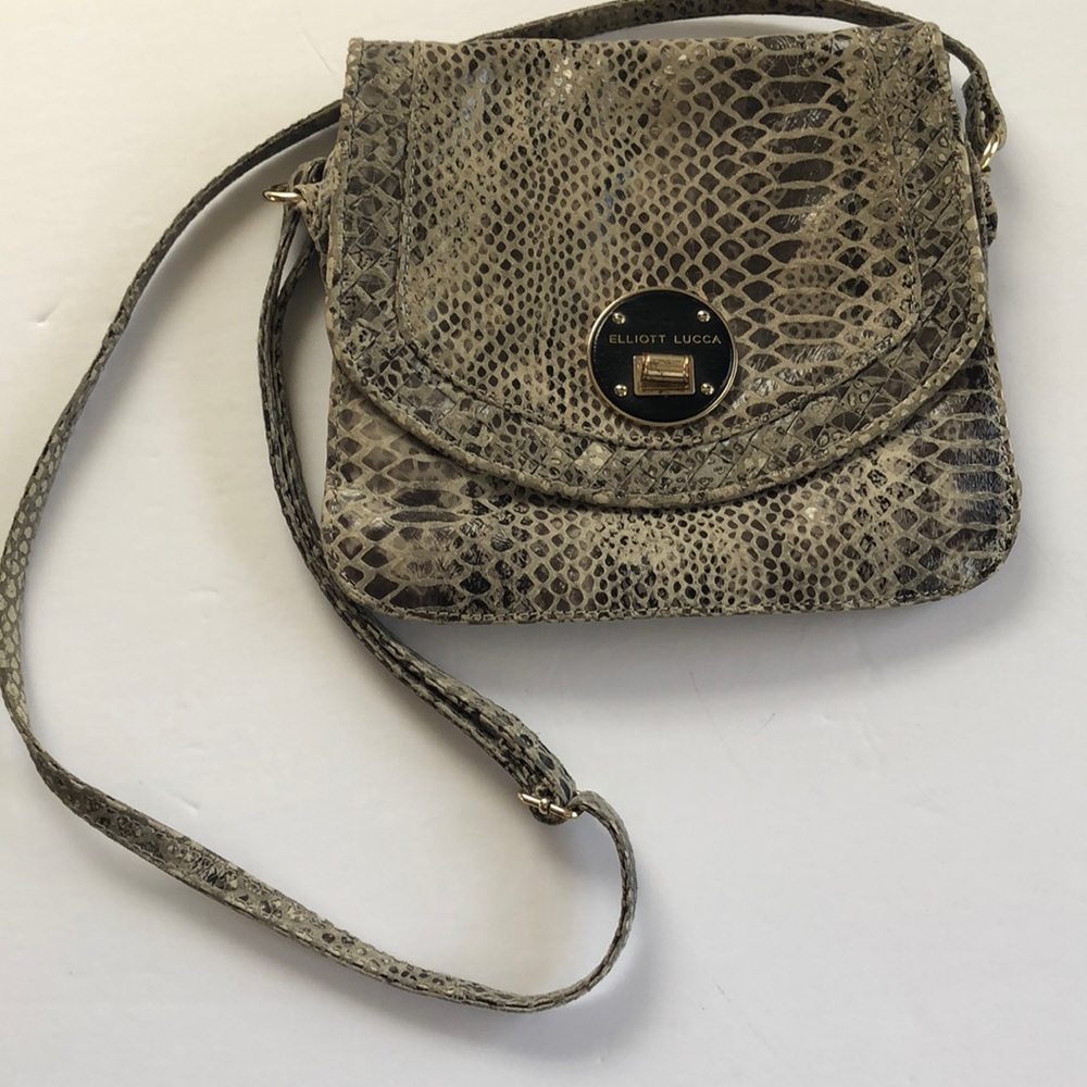 COPY - Elliott Lucca Snakeskin crossbody bag.
